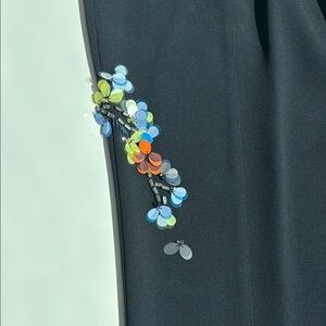 Black Pants with Colorful Sequin Detail